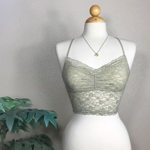 VICTORIA SECRET lace low back crop top bralette